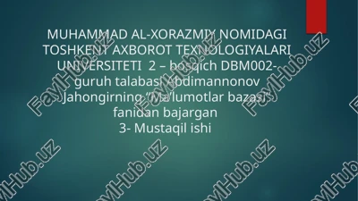 laboratoriya ishi — PPTX