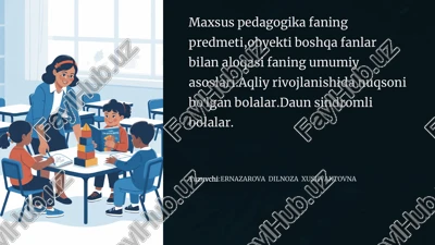maxsus pedagogika fani — PPTX