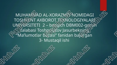having standart so‘zlar yaratish — PPTX