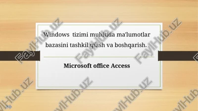 microsoft office access — PPTX