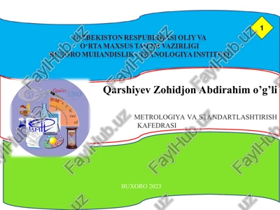 metrologiya, standartlashtirish va sertifikatlashtirish — PPT