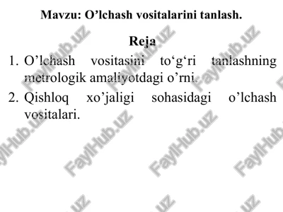 oʼlchashvositalarinitanlash — PPTX
