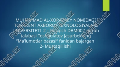 laboratoriya ishi — PPTX