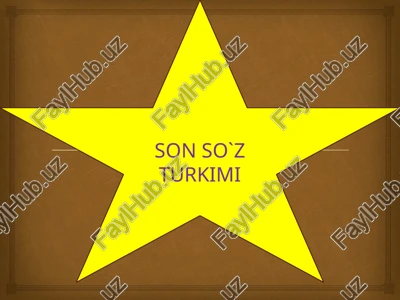 son so`z turkimi — PPTX