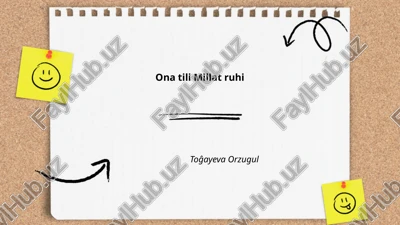 ona tili millat ruhi — PPTX