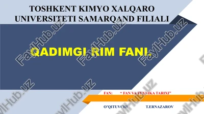qadimgi rim fani — PPTX