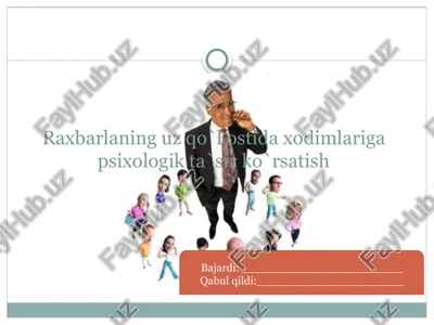 raxbar psixologiyasi — PPTX