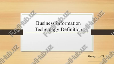 business information technology definition — PPTX