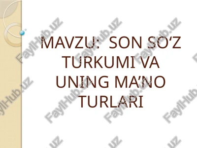 so‘z turkumlarining o‘rganilishi tarixi — PPTX