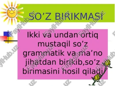 so‘z birikmasi — PPT