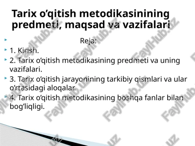 tarixo’qitish metodikasi — PPTX