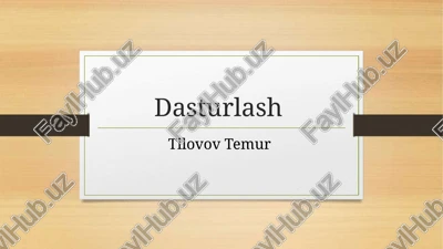 dasturlash — PPTX