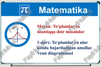 to‘plamlar va mantiqdoir masalalar — PPTX
