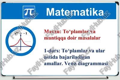 to'plamlar va mantiqqa doir masalalar — PPT