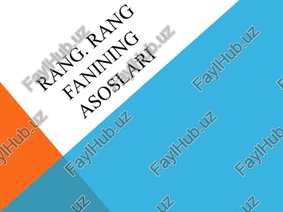 rang. rangfanining asoslari — PPTX