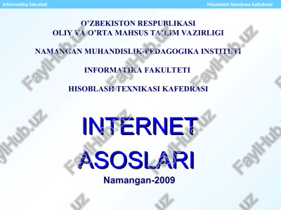 internet asoslari — PPT
