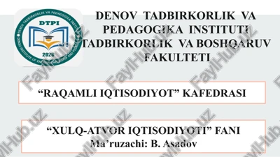neyroiqtisodiyot — PPTX