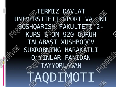 basketbol o’yini tarixi va uning rivijlanishi — PPTX