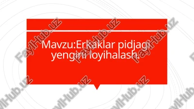erkaklar pidjagi — PPTX