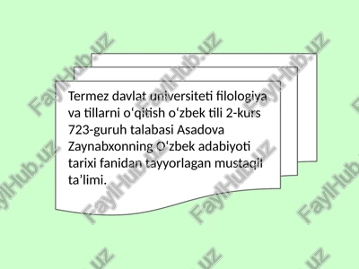 xalq qissalari — PPTX