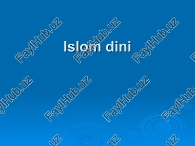 al-buxoriy, jomi' as-sahih (ishonarli to`plam) — PPT