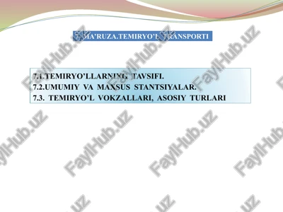 ma’ruza.temiryo’l transporti — PPTX