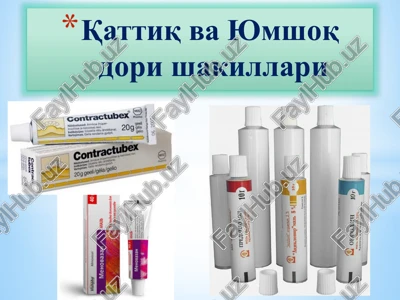 qattiq dori shakllari — PPTX