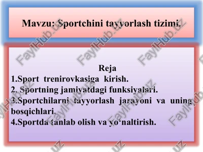 sportchinitayyorlashtizimi — PPTX