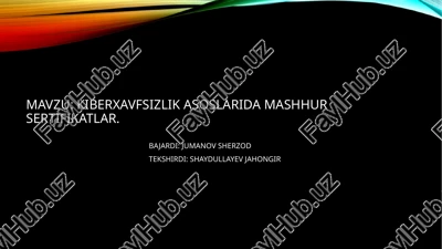 kiberxavfsizlik — PPTX