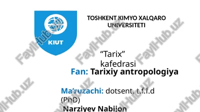 tarixiy antropologiya — PPTX