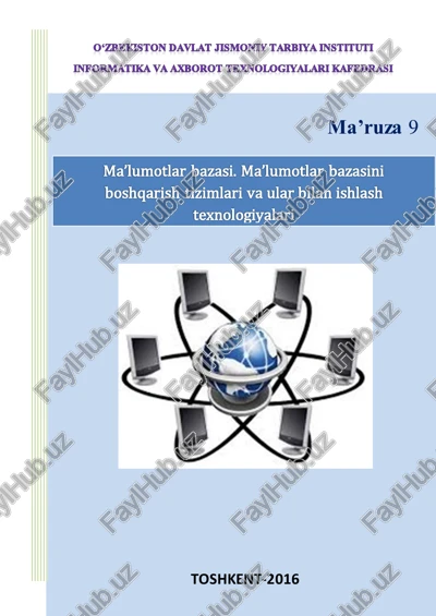 malumotlar bazasini boshqarish tizimlari va ular bilan ishlash gexnalogiyasi — PDF
