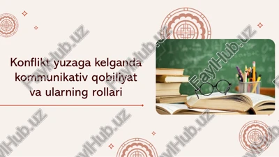 konflikt yuzaga kelganda kommunikativ qobiliyat va ularning rollari — PPTX
