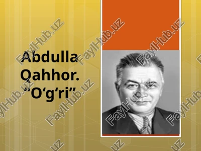 o'g'ri — PPTX