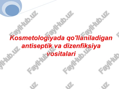 professional dezinfektsiyalash mahsulotlar — PPTX