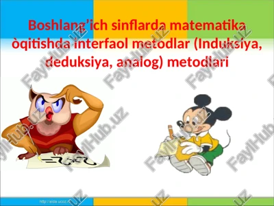 induksiya, deduksiya, analogiyalar — PPT