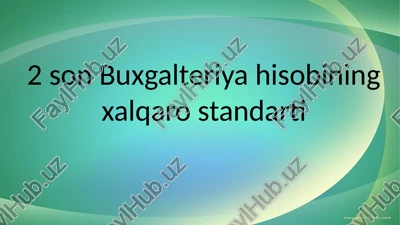 buxgalteriya hisobi — PPTX