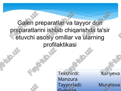 galen preparatlar — PPT