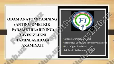 antropometrik tekshirish — PPTX