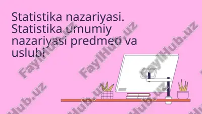 statistika nazariyasi — PPTX