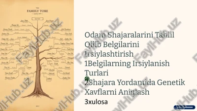 odam shajaralarini tahlil qilib belgilarini irsiylashtirish — PPTX