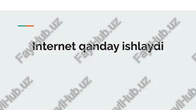 internet qanday ishlaydi — PDF