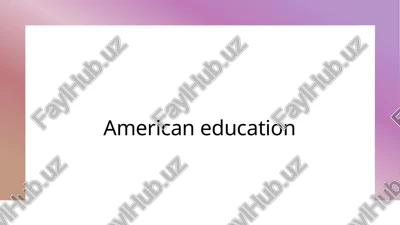 american education — PPTX