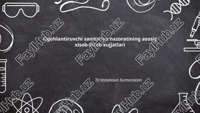 ogohlantiruvchi sanitariya nazorati — PPTX