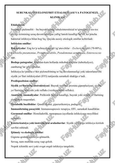 surunkali pielonefrit — DOCX