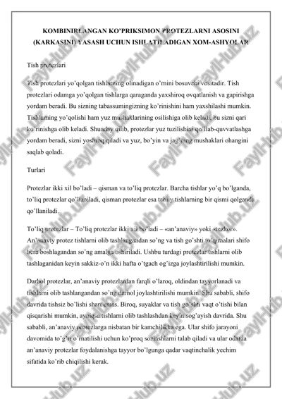 tish protezlari — DOCX