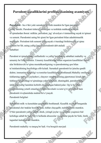 parodontit — DOCX