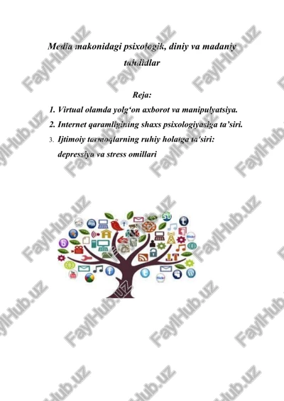 mediasavodxonlik va axborot madaniyati — DOCX
