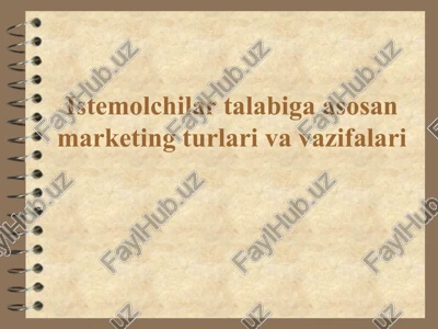 an'anaviy marketing — PPTX