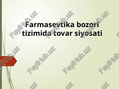 mahsulot marketing siyosati — PPTX