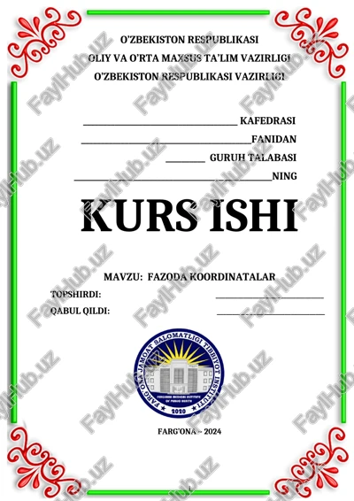 fazoda koordinatalar — DOC